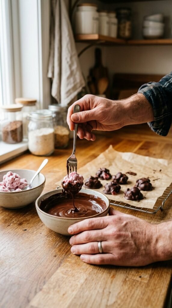 Chocolate Strawberry Greek Yogurt Clusters