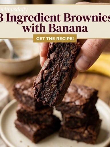 3 Ingredient Brownies with Banana
