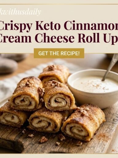 Crispy Keto Cinnamon Cream Cheese Roll Ups
