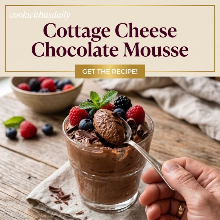 Cottage Cheese Chocolate Mousse (High Protein Dessert)