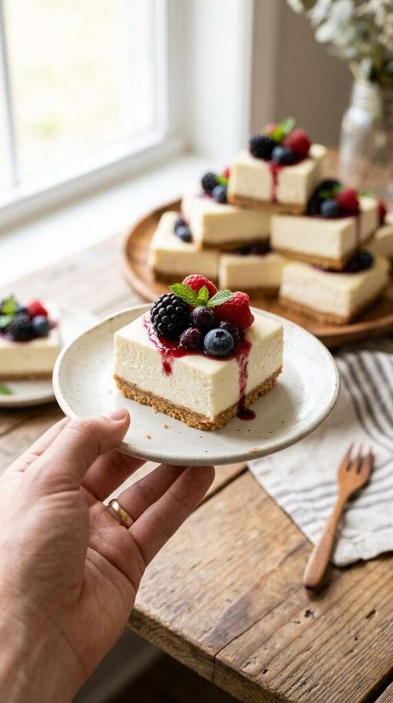 Greek Yogurt Cheesecake Squares