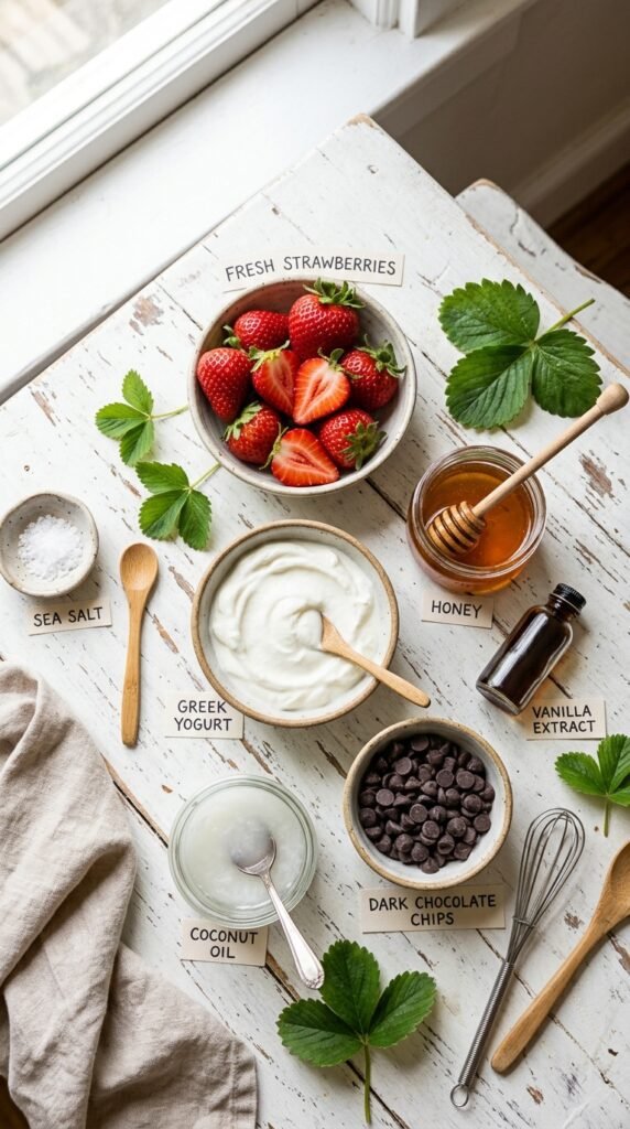 Chocolate Strawberry Greek Yogurt Clusters