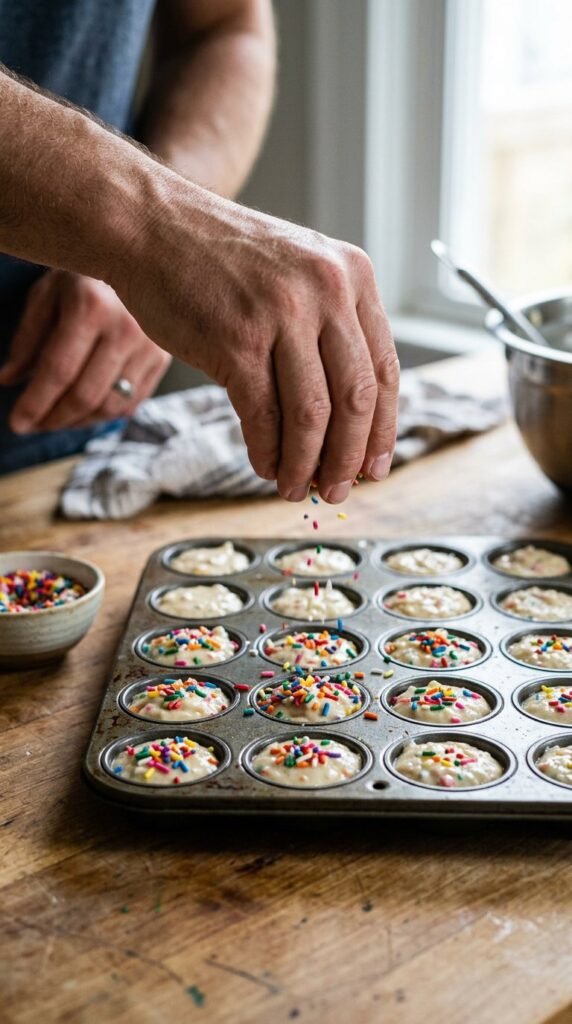 Mini Funfetti Yogurt Muffins