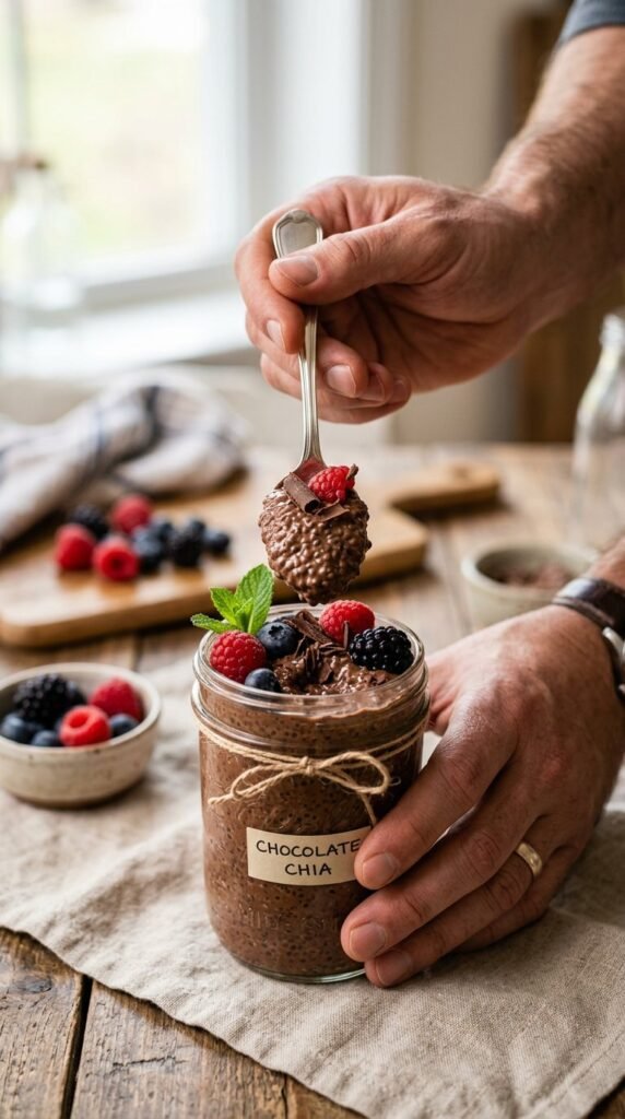Chocolate Chia Pudding - Creamy, Healthy & So Easy