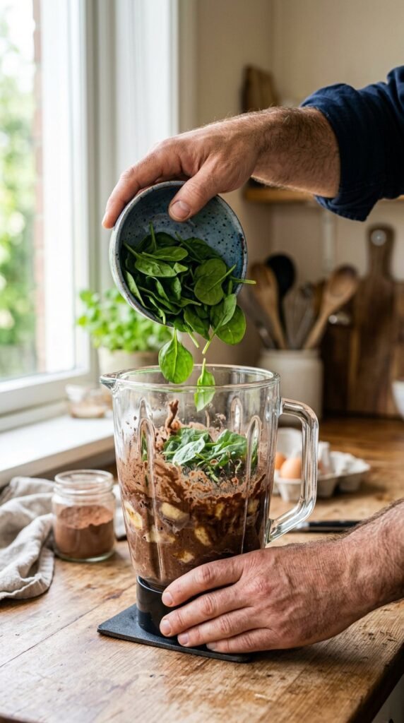 Chocolate Spinach Muffins