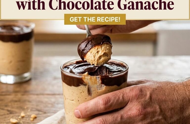 Peanut Butter Mousse with Chocolate Ganache