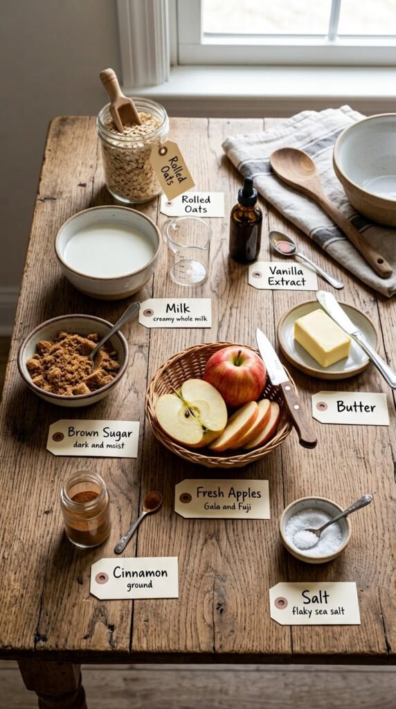 Creamy Vanilla Porridge with Brown Sugar Apples