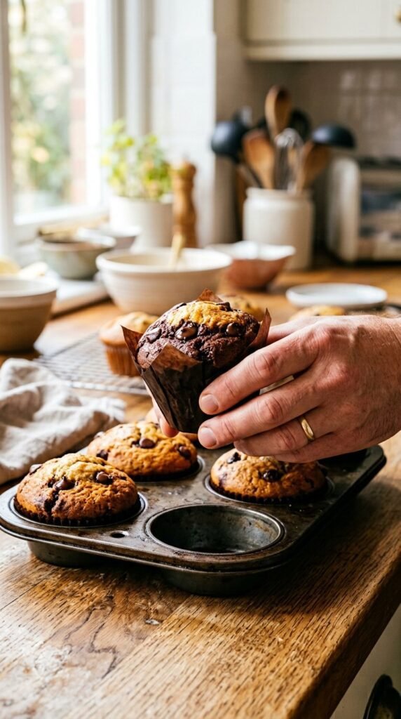 Chocolate Spinach Muffins
