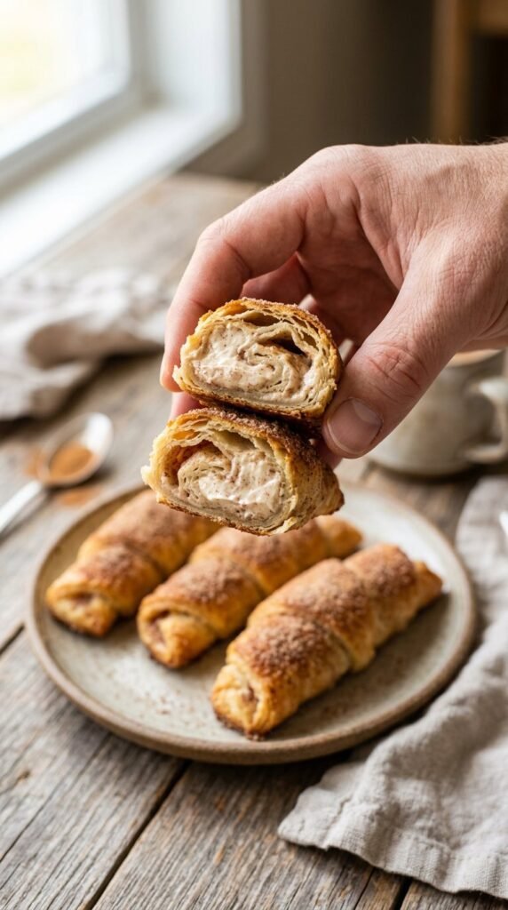 Crispy Keto Cinnamon Cream Cheese Roll Ups