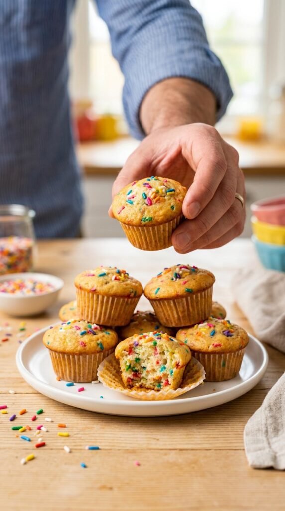 Mini Funfetti Yogurt Muffins