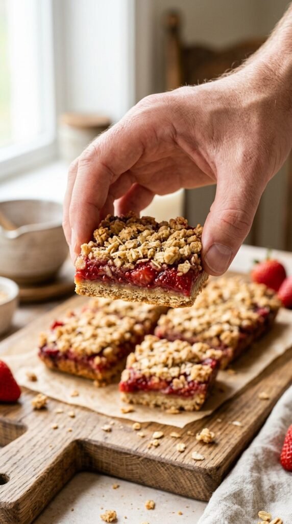 Strawberry Oat Bars
