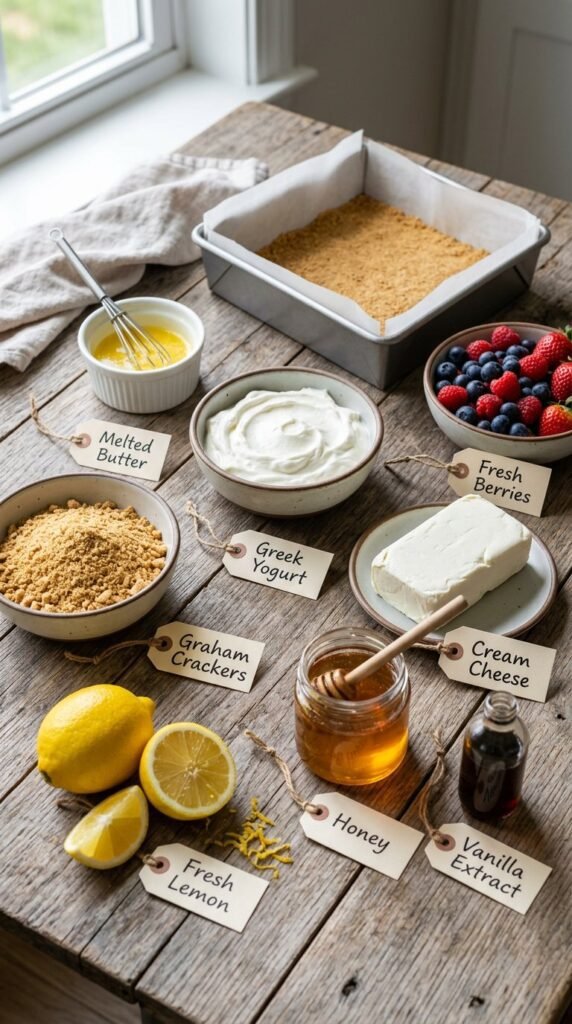 Greek Yogurt Cheesecake Squares