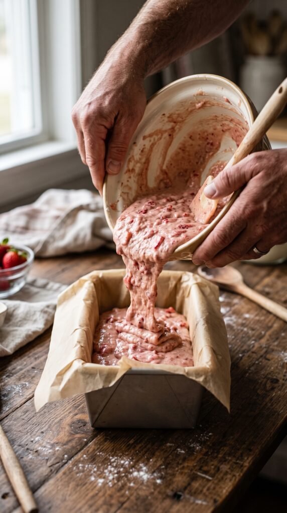 Homemade Strawberry Cream Cheese Pound Cake with Fresh Strawberries
