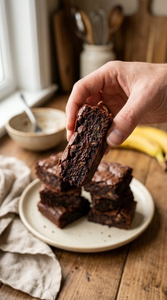 3 Ingredient Brownies with Banana