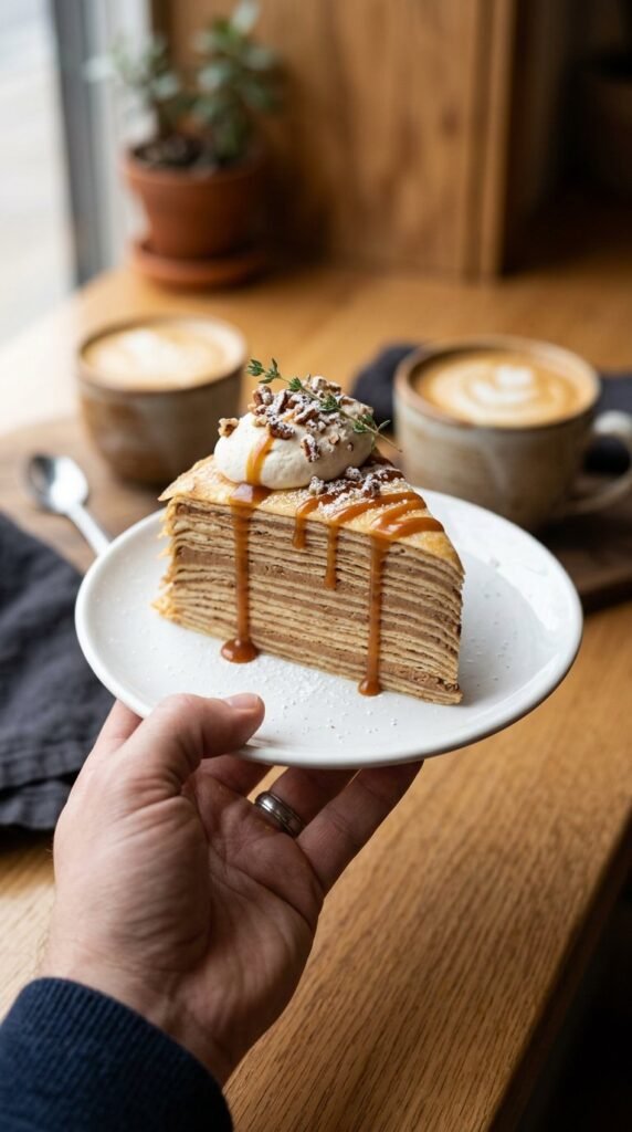 Brown Sugar Bourbon Crêpe Cake