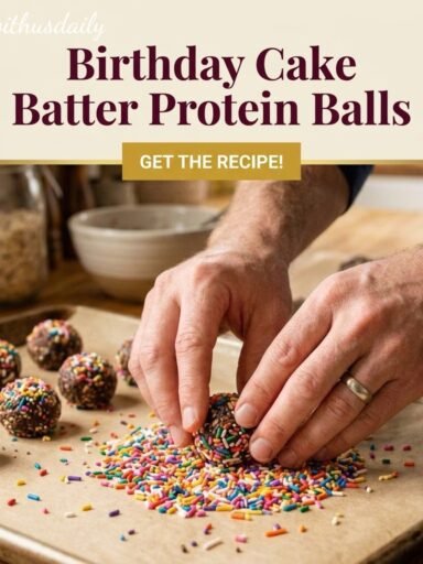 Birthday Cake Batter Protein Balls