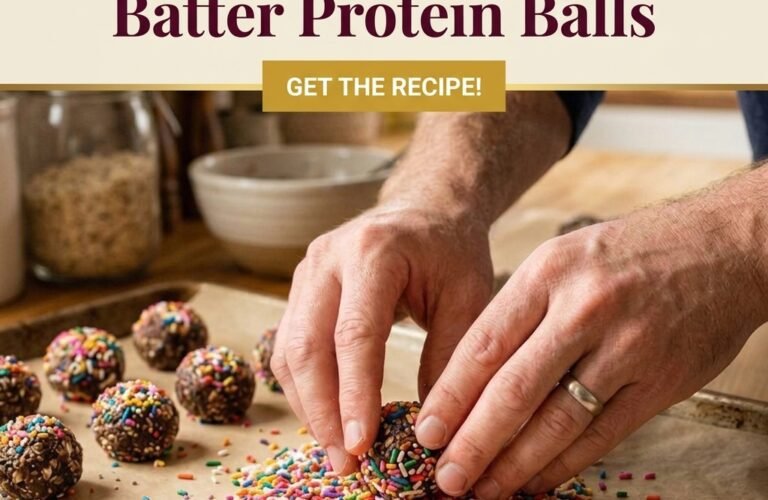 Birthday Cake Batter Protein Balls
