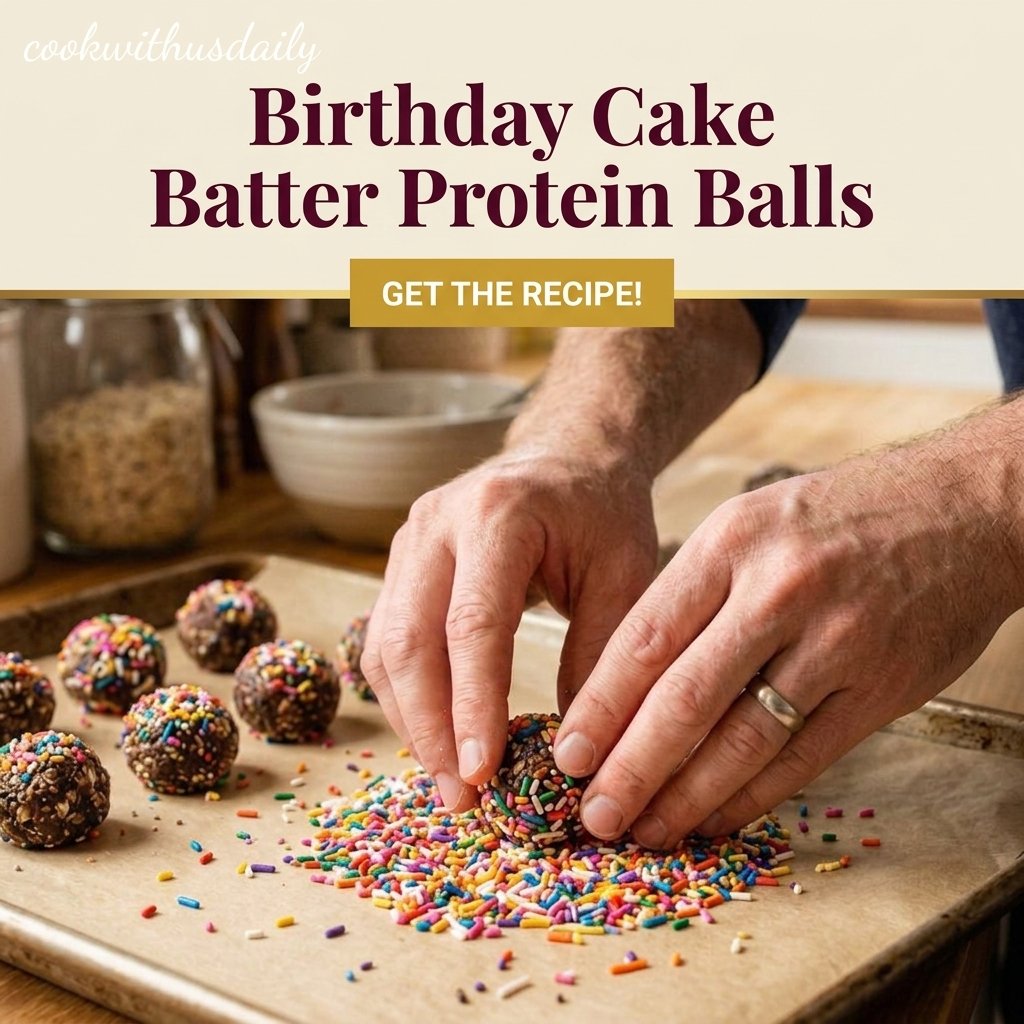 Birthday Cake Batter Protein Balls