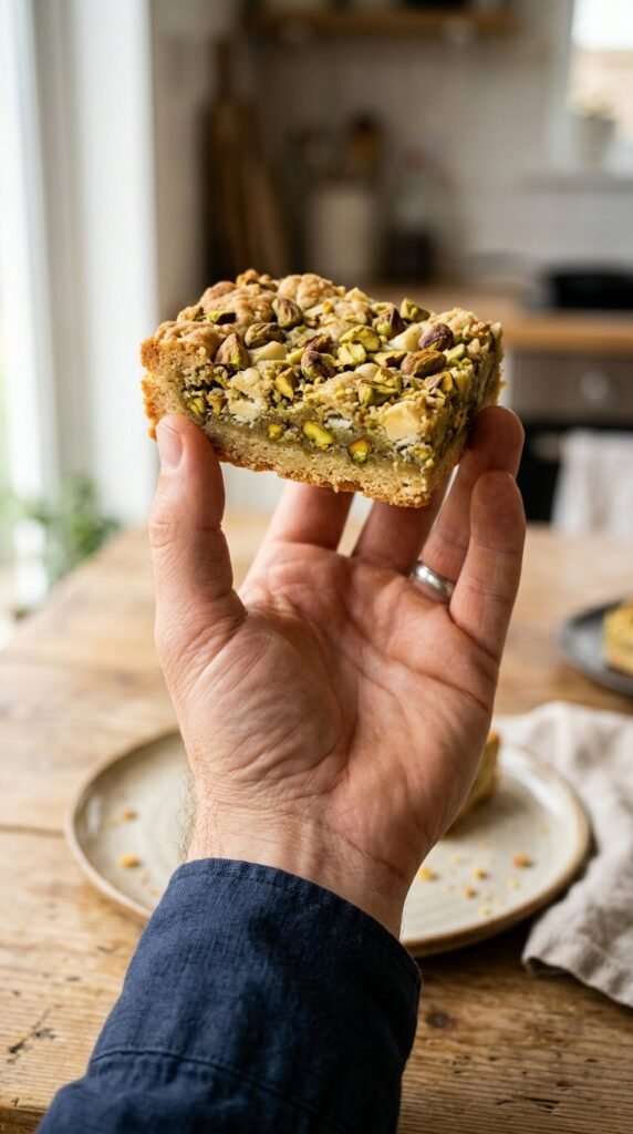 Pistachio Dream Cookie Bars