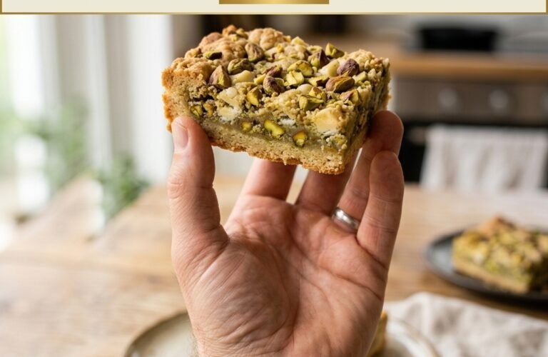 Pistachio Dream Cookie Bars