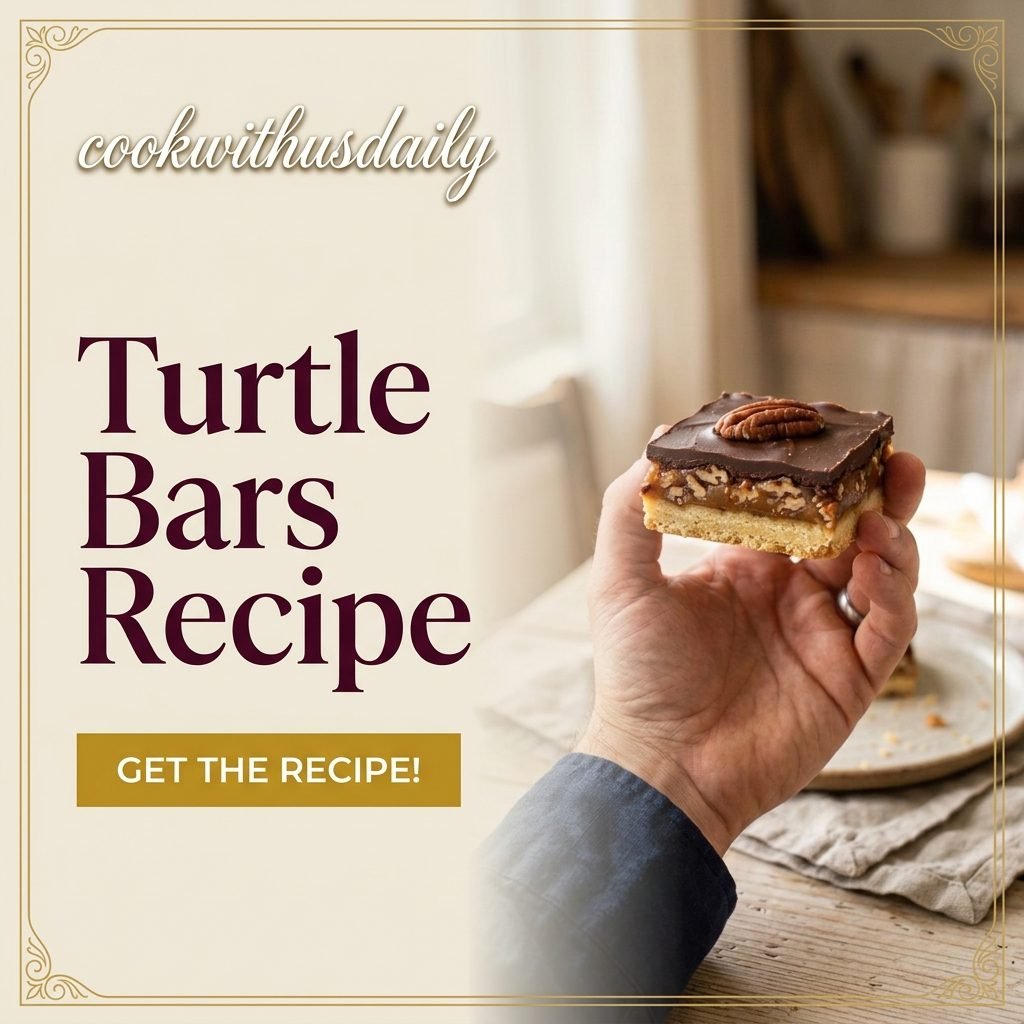 Turtle Bars Recipe – Shortbread, Caramel, Chocolate