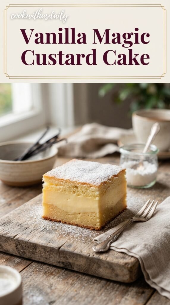 Vanilla Magic Custard Cake