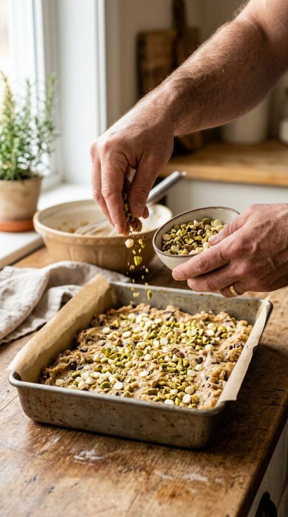 Pistachio Dream Cookie Bars